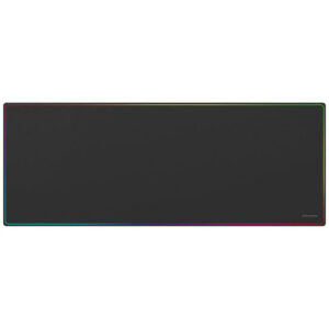 Tapis de souris Mars Gaming MMP224 XXL noir avec bordures arc-en-ciel
