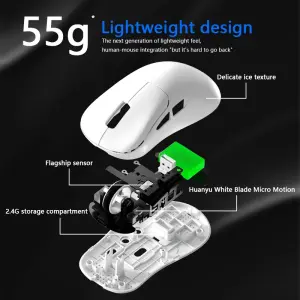 souris gaming Warvank V6 Pro White