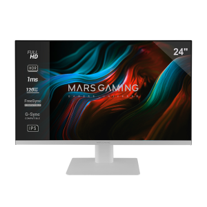 Écran Gaming 24'' Mars Gaming MV-24 Blanc