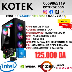 KOTEK PC i5-14400F / RTX 3050 6GB / 16GB / 256GB