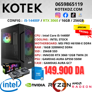 KOTEK PC I5-14400F / RTX 3060 12GB / 16GB / 256GB