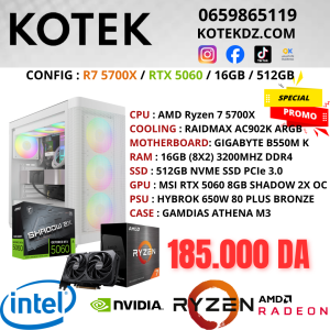 KOTEK PC RYZEN 7 5700X / RTX 5060 8GB / 16GB / 512GB