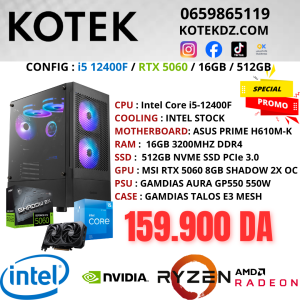 KOTEK PC i5-12400F / RTX 5060 8GB / 16GB RAM / 512GB SSD NVME